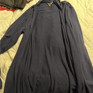 Navy Blue Open Front Cardigan